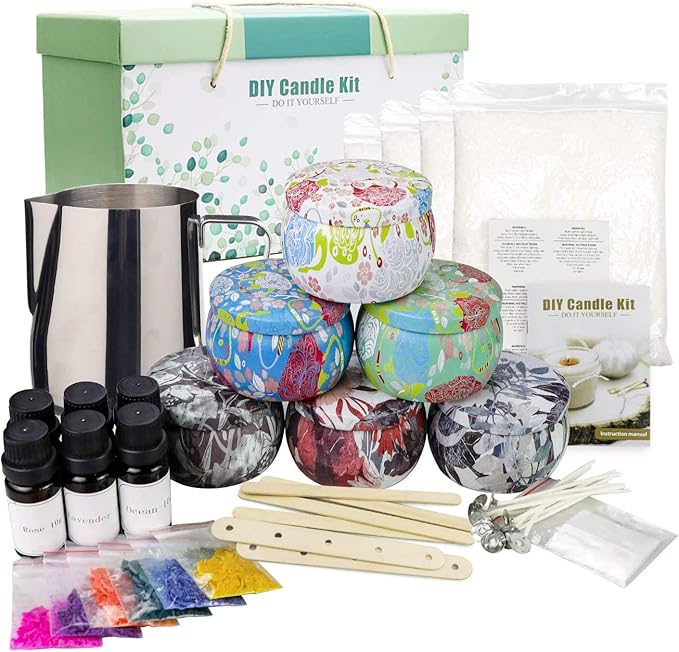 Candles Making Kit for Adult, DIY Scented Candles Gift Set, Candle