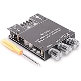 100W+100W Amplifier Board with Treble and Bass Control, DC 9-24V, BT and AUX Inputs, 2.0 Channel Stereo AMP Board for DIY Wir