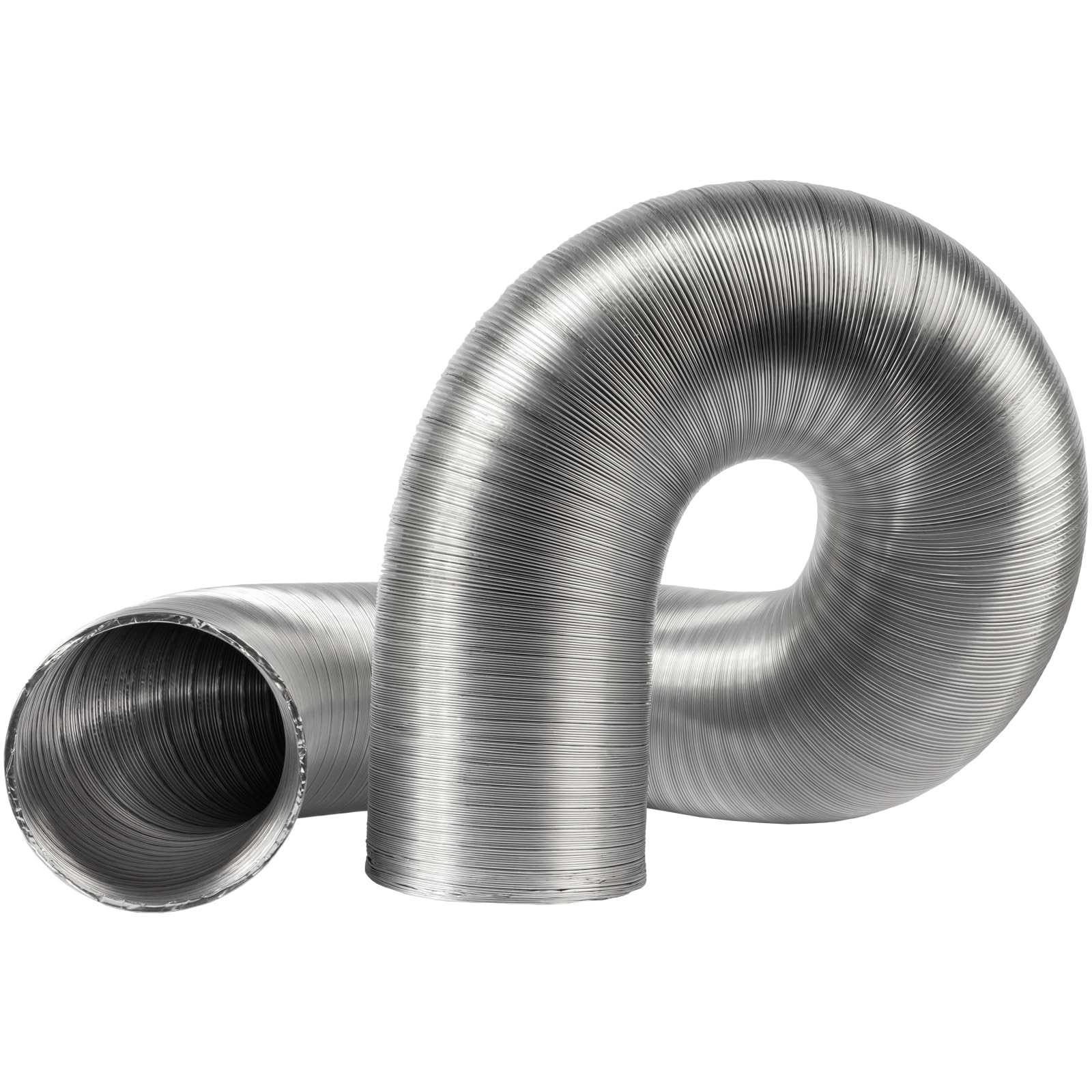Repa Market Ø80 mm - 1.5m Ducting Pipe - Flexible Aluminum Tube - Aluminum Air Conditioner Hose - Spring Steel Wire Hose - Kitchen Exhaust Pipe 80mm Ducting, Tumble Dryer, Gas Cooker, Extractor Fan