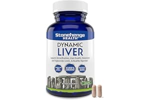 Stonehenge Health Dynamic Liver – Siliphos Milk Thistle Formula – Liver Detox & Antioxidant Support, Healthy Cholesterol & Triglyceride Levels, Gut-Liver Axis, Non-GMO/Gluten-Free, 60 Veg Capsules