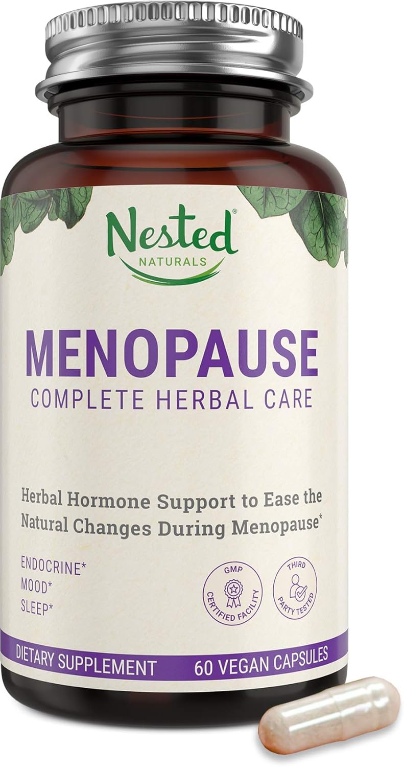 Menopause Complete Herbal Care Supplement for Women | 60 Vegan Capsules | Natural Black Cohosh Extract & Dong Quai Root | Support for Mood Swings & Hot Flashes | One A Day Menopause Relief: Health & Personal Care