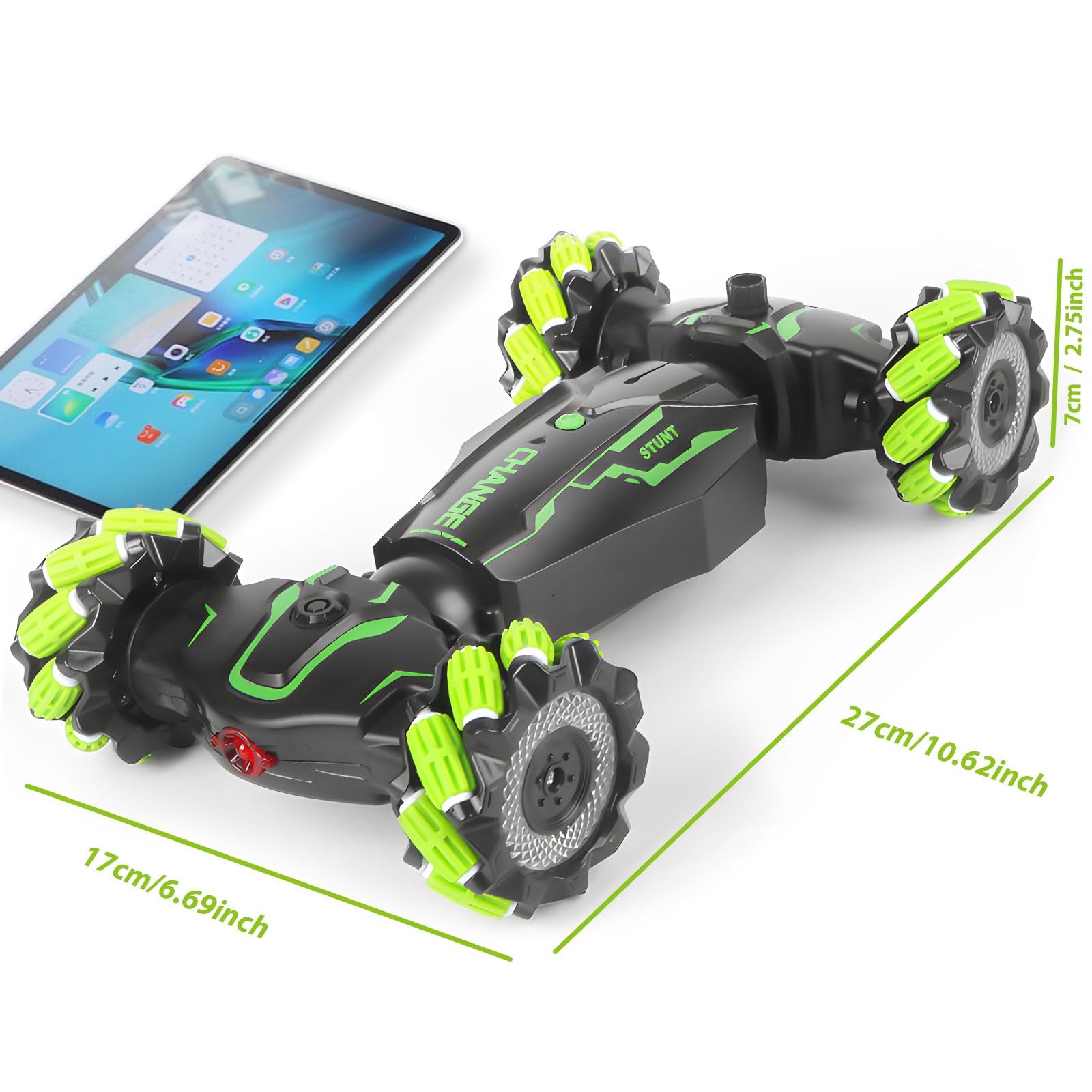 FEIMUOSI Remote Control Car RC Toys: - Drift Rc Car Rechargeable Toy Cars with Light Music Gesture Sensing Stunt Transformer 360° Rotating Hand Controlled Christmas Birthday Gift for Boys 4-7