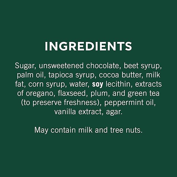 GHIRARDELLI DARK CHOCOLATE MINT SQUARES, 5.32 OZ BAG