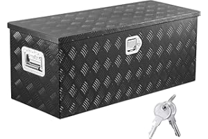 KING CHAO FOO Upgraded Widest 36 Inch Aluminum Truck Tool Box, Heavy Duty Truck Bed Toolboxes with 2 PCS Keys, 36"Lx15"Wx15"H Tool Chest Storage Organizer for Truck Bed Storage,Trailers,Pickup,RV, All-Weather Use