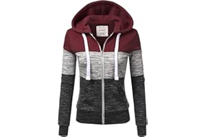 DOUBLJU Lightweight Thin Zip-Up Hoodie Jacket for Women with Plus Size