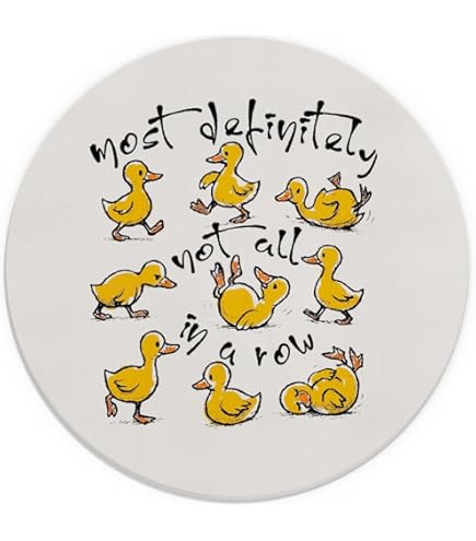 Rectangle Mouse Mat & Round Coaster Set - Yellow Rubber Ducks Duckling - View #5