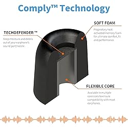 Comply Foam Ear Tips with TechDefender for
