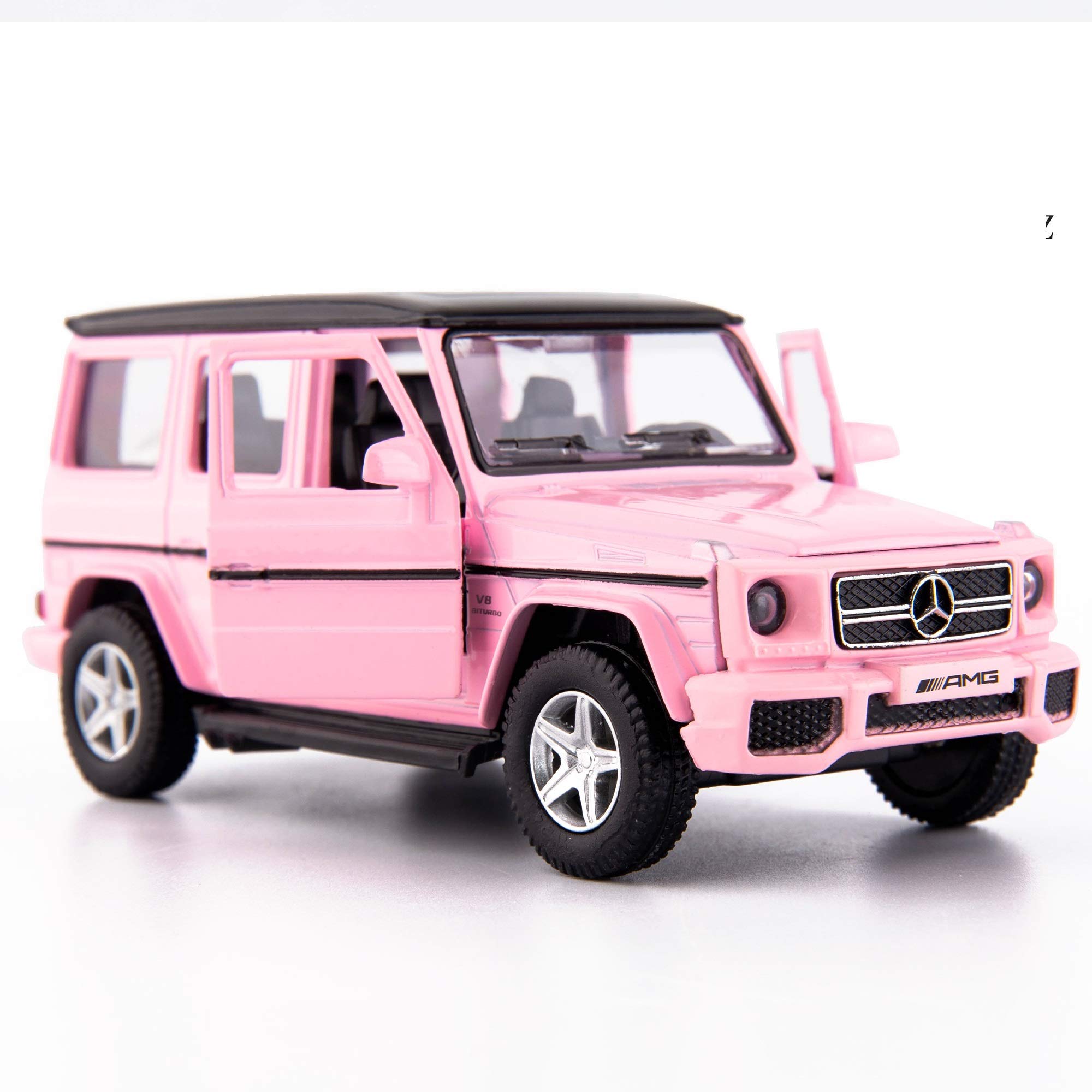 RMZ City 1/36 Scale Mercedes Benz G63 Casting Car Model, Zinc Alloy G Wagon Toy Car for Kids, Pull Back Vehicles Toy for Toddlers Kids Boys Girls Gift (Pink)