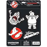 Ghostbusters Adhesive Vinyl Decal 4-Pack - Includes Stay Puft, Slimer, No-Ghost Logo, and Ecto-1 Car Stickers