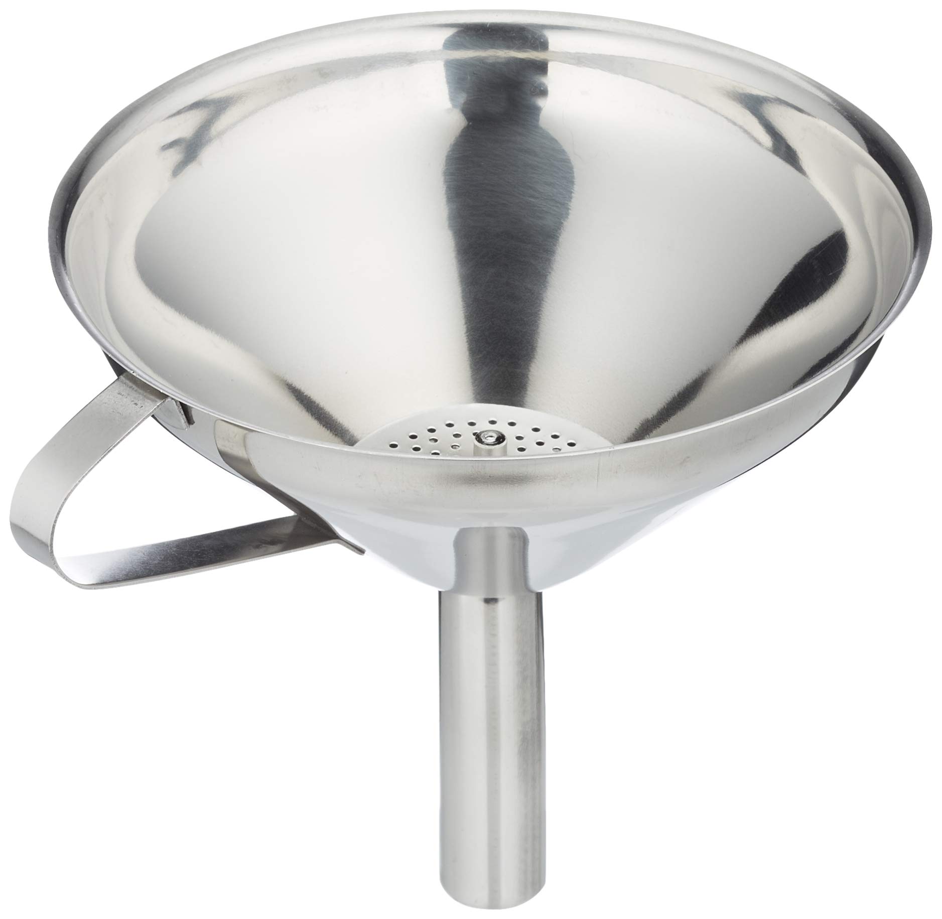 Wide Mouth Funnel with Handle and Strainer, 127 mm Ø