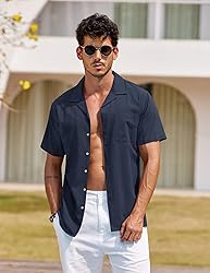 COOFANDY Men Hawaiian Floral Shirts Loose Fit