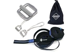 Onewind 2 * 10Ft Hammock Straps Set, Hammock Straps for Trees Heavy Duty Tree-Friendly Straps Hanging Kit with Cinch Buckle 1 Inch Wide 1500 LBS Durable Lightweight No-Stretch and Easy to Set Up