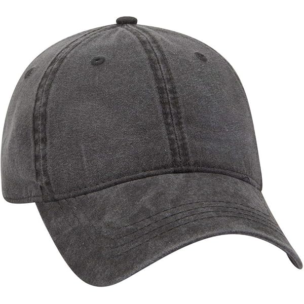 OTTO 6 Panel Low Profile Superior Cotton Twill Cap - Black