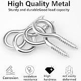 benlidoner 160Pcs Screw In Hooks Eye Bolts 8 Sizes Heavy Duty Indoor Outdoor view 4