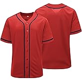 Tocament Baseball Jersey for Men and Women,Hipster Hip Hop Sports Uniforms,Shirts Short Sleeve for Custom Button up Shirt