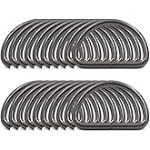 BIKICOCO Metal D-Rings Buckle, 1-1/2 Inch Non-Welded for Webbing Sewing DIY - Gunmetal - Pack of 20