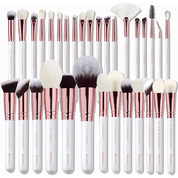 32-teiliges Make-up Pinsel Set Mit Ledertasche – Professionelle Kosmetikbürsten, Weich & Komplett