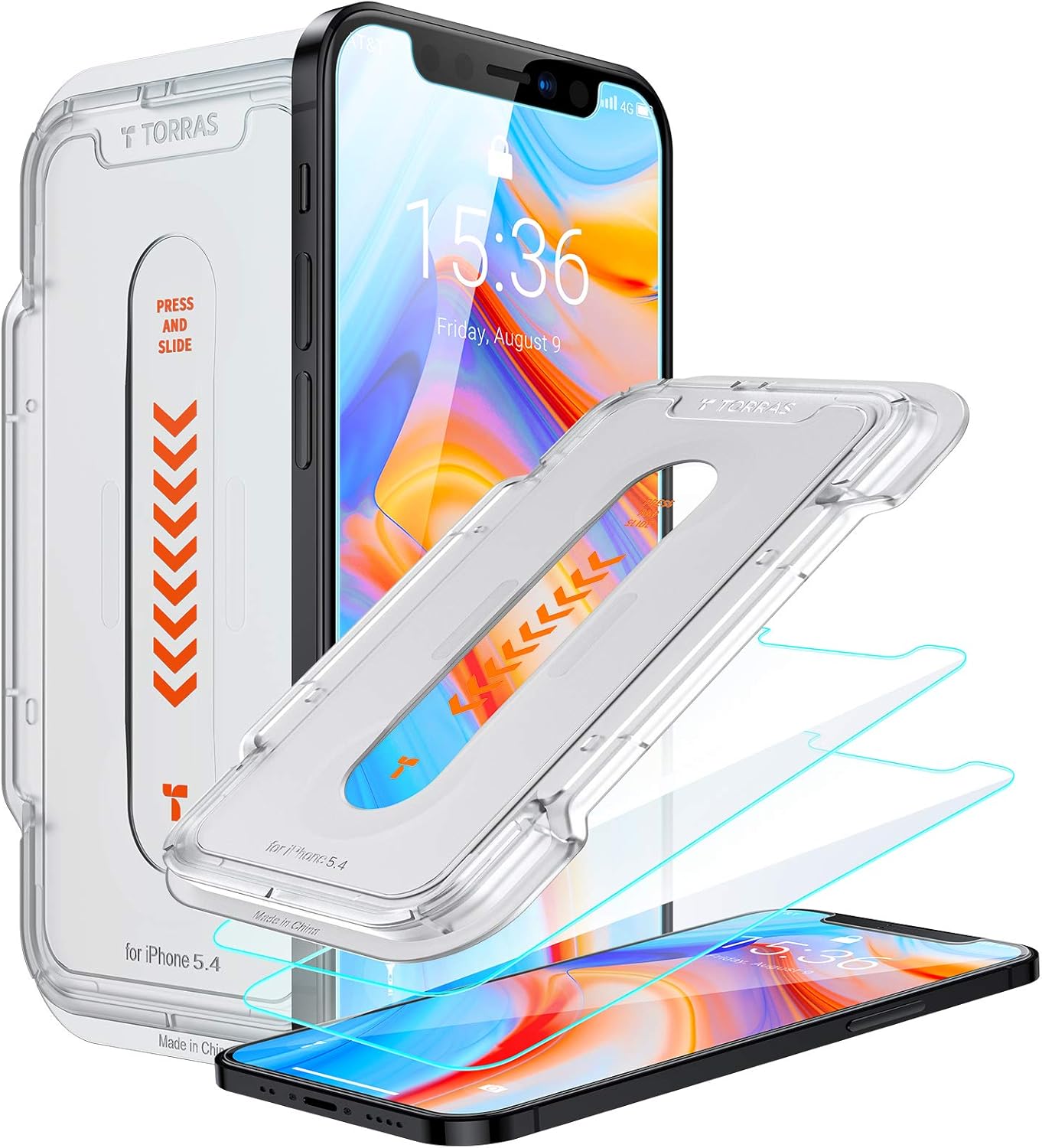 TORRAS Diamonds Hard Compatible with iPhone 12 Mini Screen Protector