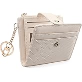 GAEKEAO Slim Wallet for Women, RFID Blocking Credit Card Holder Bifold Wallet with Zipper Coin Pocket, ID Window