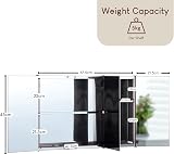 Bath Vida Tiano Triple Mirror Wall Mounted Stainless Steel Bathroom Cabinet view 6