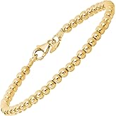 Silpada 'Falling Water' Natural Hematite Beaded Bracelet in Gold-Plated Sterling Silver, 7.5" (4mm)