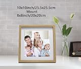 YiPinYin 3 Pack 10x10 Inch Square Wooden Photo Frames with Mount view 2
