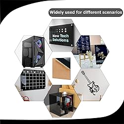 Eszeoee 2 Pack 12'' x 12'' Opaque Black Acrylic