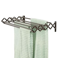 mDesign Steel Wall Mount Accordion Expandable