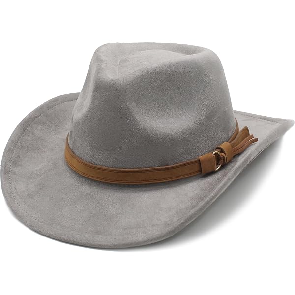 Cowboy Cowgirl Hat for Adults with Wide Brim Western Suede  display picture 1