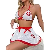 WMZRKY Sexy Nurse Costume Outfit for Women, Sexy Nurse Lingerie Set for Women Cosplay Woman 2026, Onesize 2-8