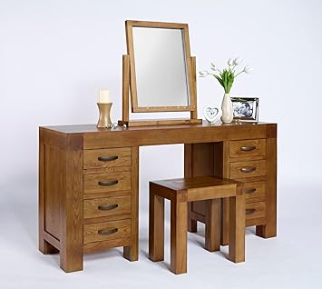 Rustic Grange Santana Rustic Oak Dressing Table Amazon Co Uk