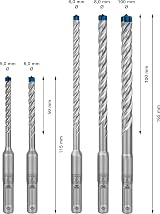 Bosch EXPERT SDS plus-7X Hammer Drill Bit Set 5/6/6/8/10 mm 5-pc view 3