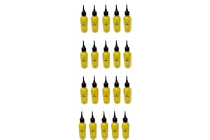 MIDANGGU 60ml Flux Dispenser, ESD Safe Needle Tip Bottle Static Dissipative Durastatic, 2 fl. oz, Height 4.5"Width 1.4", Low-Density Polyethylene, LDPE (needle1.5mm, Yellow, 20)