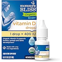 Mommy’s Bliss Organic Vitamin D Drops - Infants and Newborns - Supports Growth and Bone Development - Easy Use - 400 IU Per D
