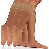 Berkshire womens Berkshire Ultra Sheer Knee High With Sandalfoot Toe - 3 Pack
