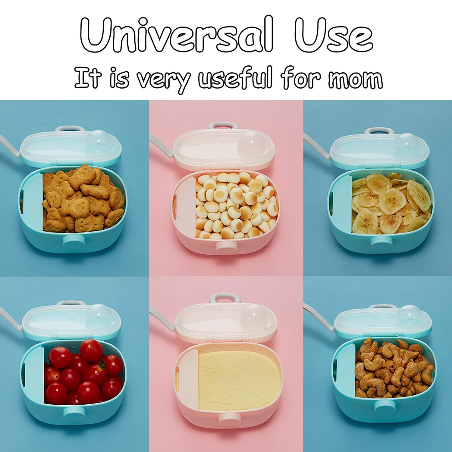 LANEYLI Formula Dispenser with Scoop Portable Baby Milk Powder Formula Container Snack Cup for Home Travel Outdoor Activities Pink 1 Pack : Baby