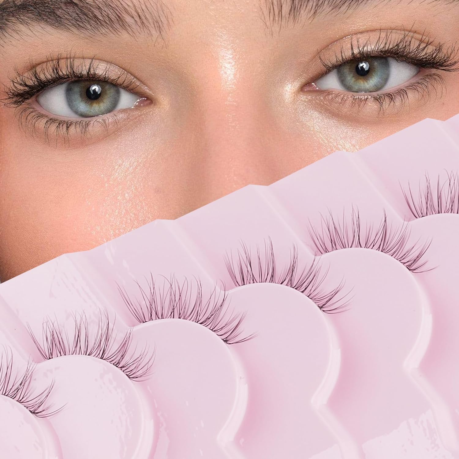 Onlya Wispy Lashes Half Lash Pack - Natural & Fluffy Eye Lashes (8MM-12MM) — image 1