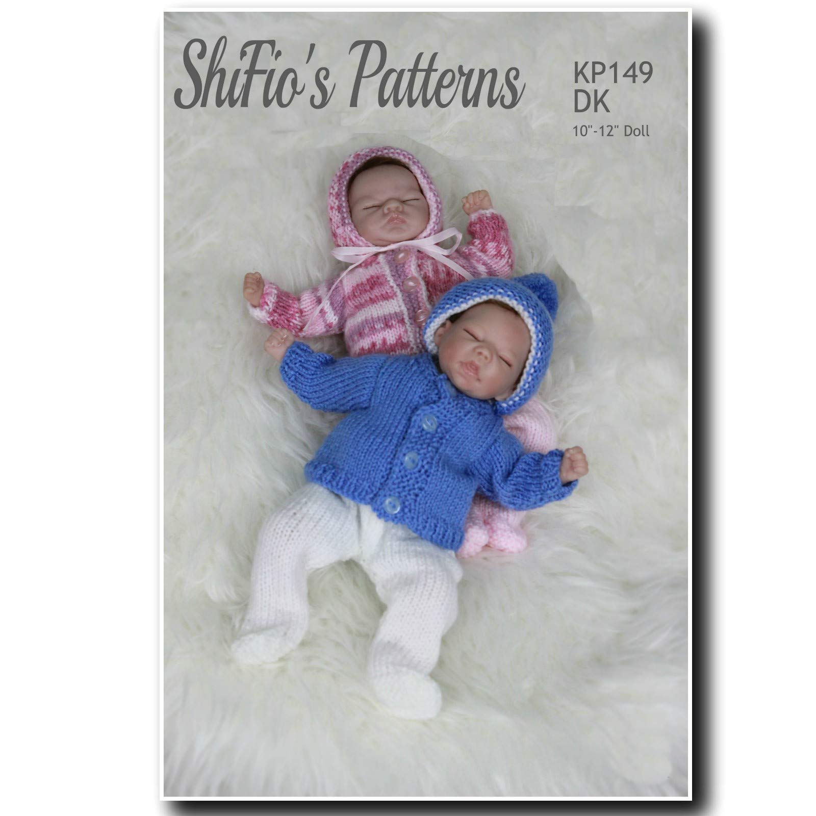 Knitting Pattern for 10" to 12" Doll: Cardigan, Hat & Leggings (Double KP149)