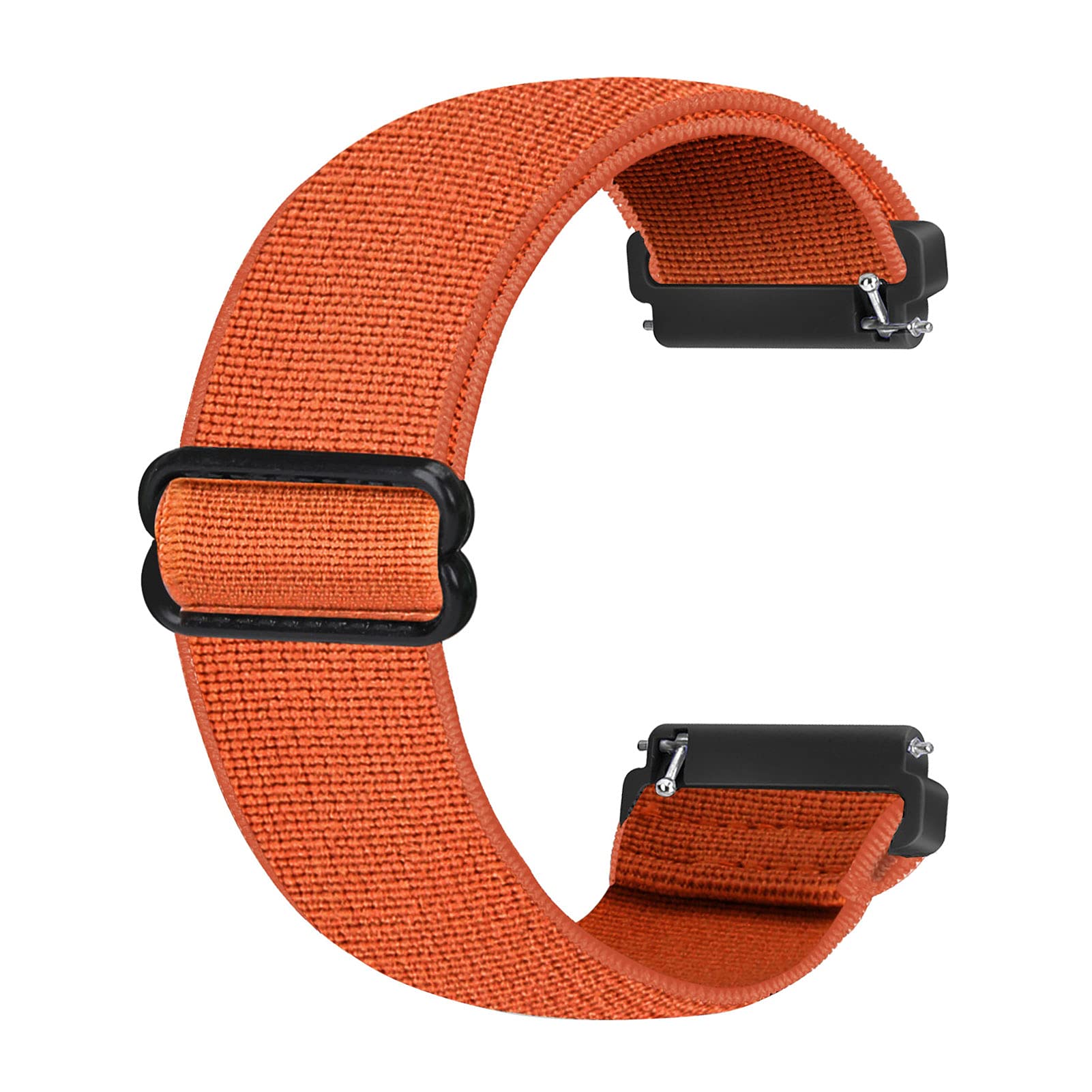 Ecogbd Elastic Replacement Strap Compatible with Fitbit Versa, Versa Lite, 2; Sport Loop Design; Nylon Band; Orange; 0.98 Inches; Unisex; Casual; Stretchy; No Buckle; 1 Count