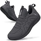 Feethit Mens Non Slip Walking Sneakers Lightweight Breathable Slip on Running Shoes Athletic Gym Tennis Shoes for Men