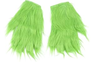 NUOBESTY 1 Pair Cosplay Green Glove Christmas Cosplay Accessories Costume Gloves Xmas Holiday Party Supplies