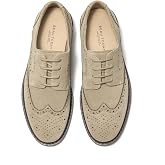 BEAU TODAY Oxford Shoes for Women,Leather Brogue Dress Shoes,Comfort Brethable Ladies Lace-up Handmade Wingtip Shoes for Business Work