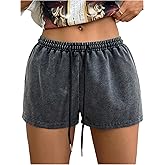 RoseSeek Women's Drawstring Waist Summer Mini Shorts Low Rise Gym Athletic Shorts Streetwear