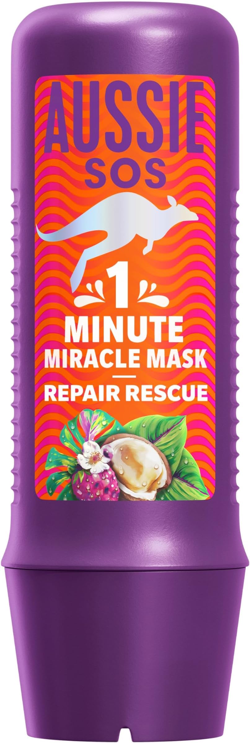Aussie 1 Minute Miracle Repair Rescue Mask 250ml Deeply Nourishes Hair