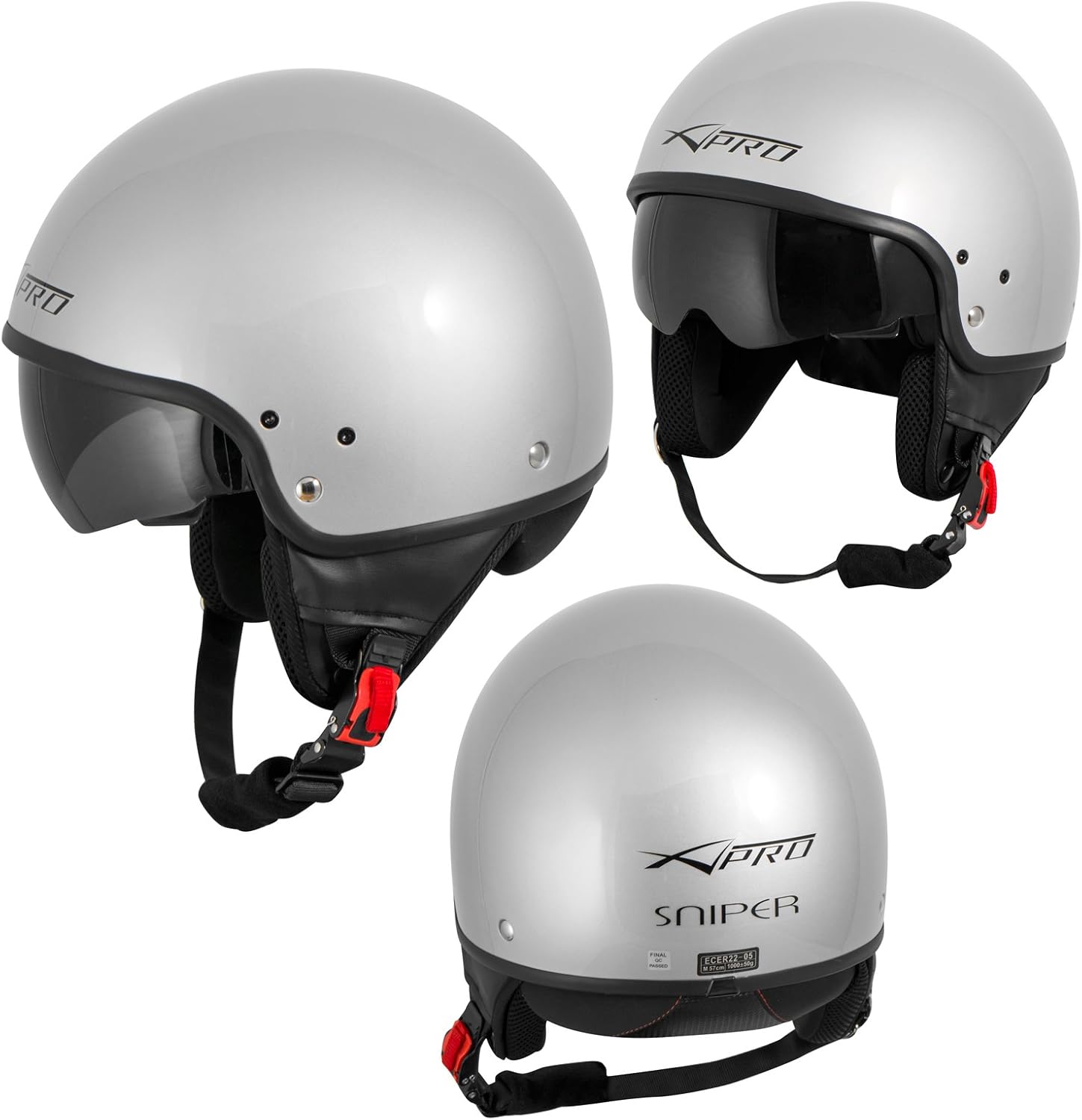 APro Motorradhelm Motorrad Roller Jet Helm Innensonnenblende Viser