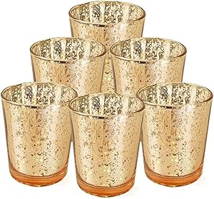 Just Artifacts Mercury Glass Votive Candle Holder 2.75