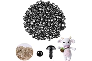 Vanblue 120pcs 12mm Safety Eyes for Crocheting Amigurumi Eyes for Crochet Animals with Washers Craft Eyes Doll Eyes Stuffed Animal Eyes for Teddy Bear and Stuffed Animals
