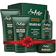 Shea Moisture Beard Kit for Men, Beard Wash, Beard Balm, Beard Oil, Beard Conditioner, Complete Beard Grooming Kit, Gifts for