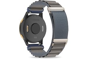 Koazon Alpine Loop Nylon 18mm Watch Bands Compatible with Garmin Venu 2S/3S/Vivoactive 4S/Vivomove 3S,Soft Breathable Adjustable with C-Hook Sports Strap for Forerunner 265S/255S/255S Music Men Women