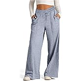 SOFIA'S CHOICE Wide Leg Sweatpants Women Drawstring High Waisted Pants with Pockets Jogger